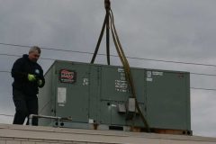 Removing Old HVAC Unit - Bank HVAC Commercial Project