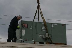 Removing Old HVAC Unit - Bank HVAC Commercial Project