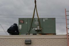 Removing old HVAC unit - Bank HVAC Commercial Project