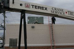 Crane Setting Up - Bank HVAC Commercial Project