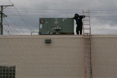 Crane Setting Up - Bank HVAC Commercial Project