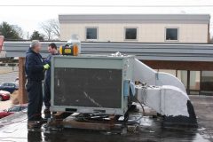 Cranbury Comfort preparing old unit for removal - Bank HVAC Commercial Project