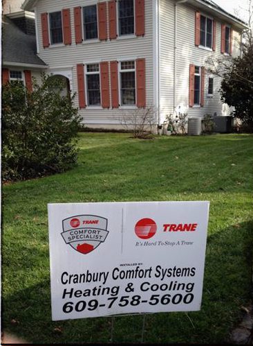 Cranbury Comfort Hvac Service Installation Repair Heating Cranbury Comfort Sign In Front Of This Old House